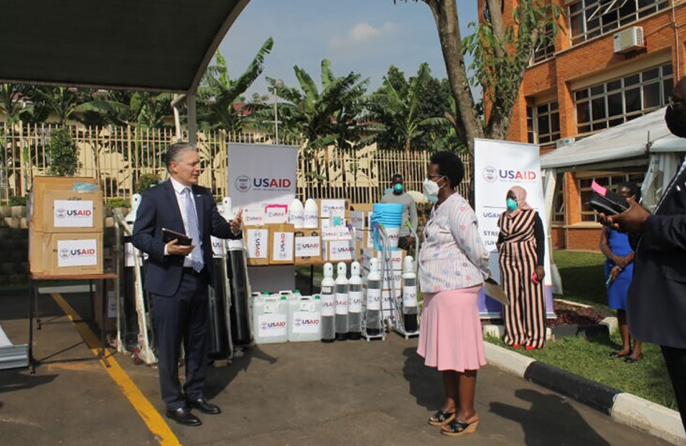 USAID Hands Over COVID-19 Supplies to Uganda